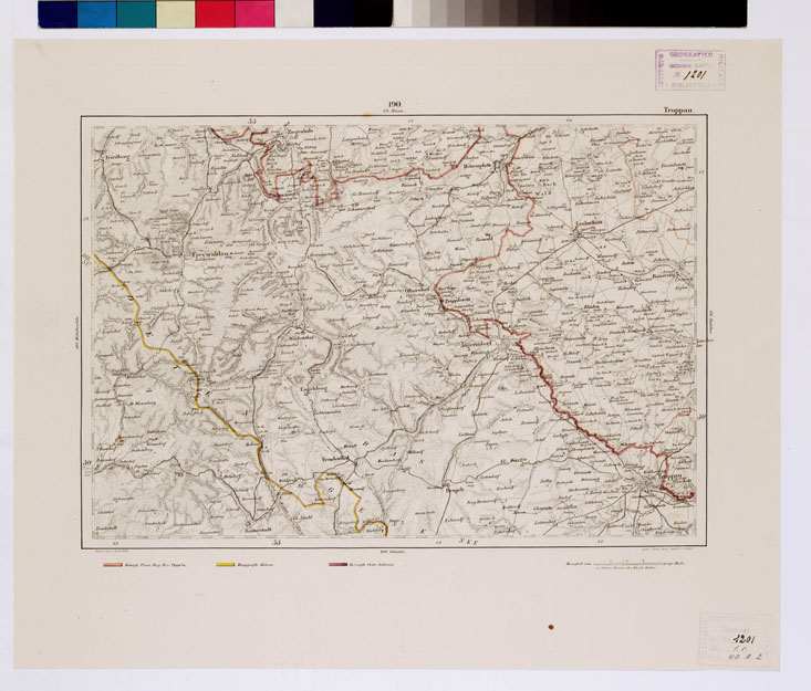 (N:15172) REYMANN'S TOPOGRAPHISCHER SPECIAL KARTE VON MITTEL EUROPA - TROPPAU F 190 (B0012295) Carte e stampe antiche: riproduzione a colori su carta (formato A1)