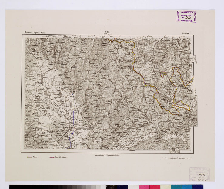 (N:15076) REYMANN'S TOPOGRAPHISCHER SPECIAL KARTE VON MITTEL EUROPA - OLMUTZ F 209 (B0012322) Carte e stampe antiche: riproduzione a colori su carta (formato A1)