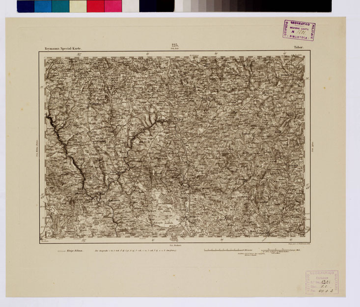(N:15162) REYMANN'S TOPOGRAPHISCHER SPECIAL KARTE VON MITTEL EUROPA - TABOR F 225 (B0012337) Carte e stampe antiche: riproduzione a colori su carta (formato A1)