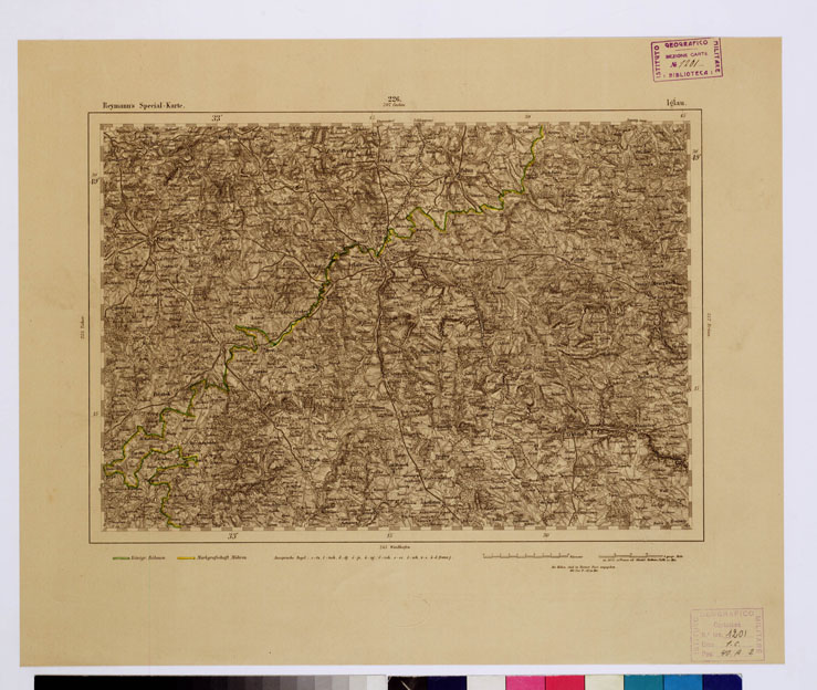 (N:14986) REYMANN'S TOPOGRAPHISCHER SPECIAL KARTE VON MITTEL EUROPA - IGLAU F 226 (B0012338) Carte e stampe antiche: riproduzione a colori su carta (formato A1)