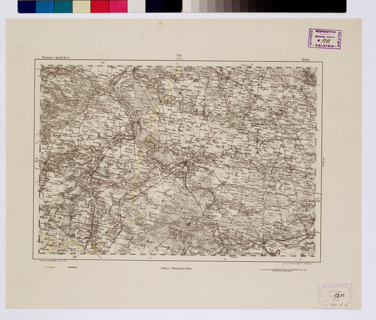 (N:15050) REYMANN'S TOPOGRAPHISCHER SPECIAL KARTE VON MITTEL EUROPA - MELUN F 231 (B0012341) Carte e stampe antiche: riproduzione a colori su carta (formato A1)