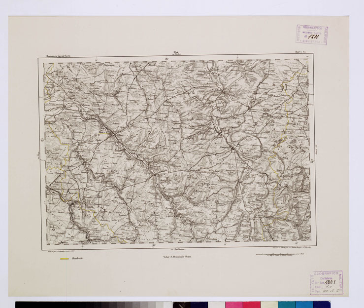 (N:14883) REYMANN'S TOPOGRAPHISCHER SPECIAL KARTE VON MITTEL EUROPA - BAR LE DUE F 234 (B0012344) Carte e stampe antiche: riproduzione a colori su carta (formato A1)