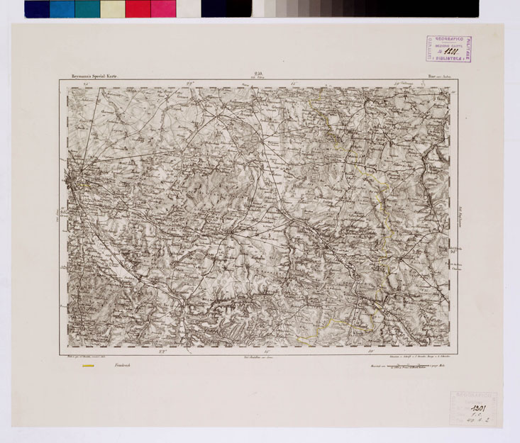 (N:14884) REYMANN'S TOPOGRAPHISCHER SPECIAL KARTE VON MITTEL EUROPA - BAR SUR AUBE F 250 (B0012354) Carte e stampe antiche: riproduzione a colori su carta (formato A1)