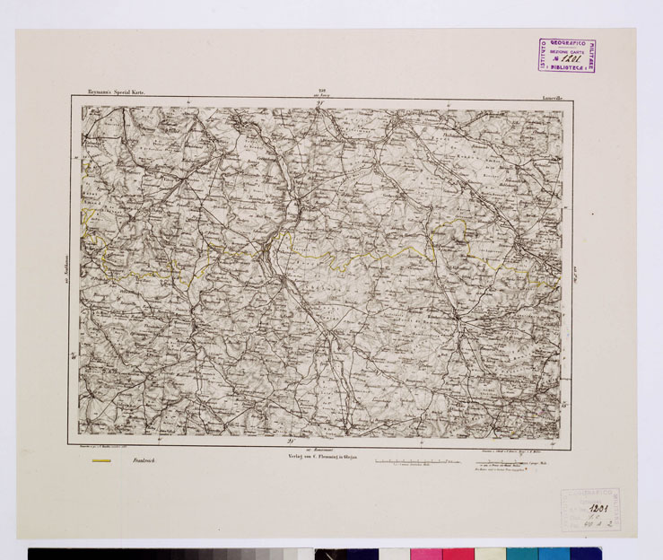 (N:15039) REYMANN'S TOPOGRAPHISCHER SPECIAL KARTE VON MITTEL EUROPA - LUNEVILLE F 252 (B0012356) Carte e stampe antiche: riproduzione a colori su carta (formato A1)