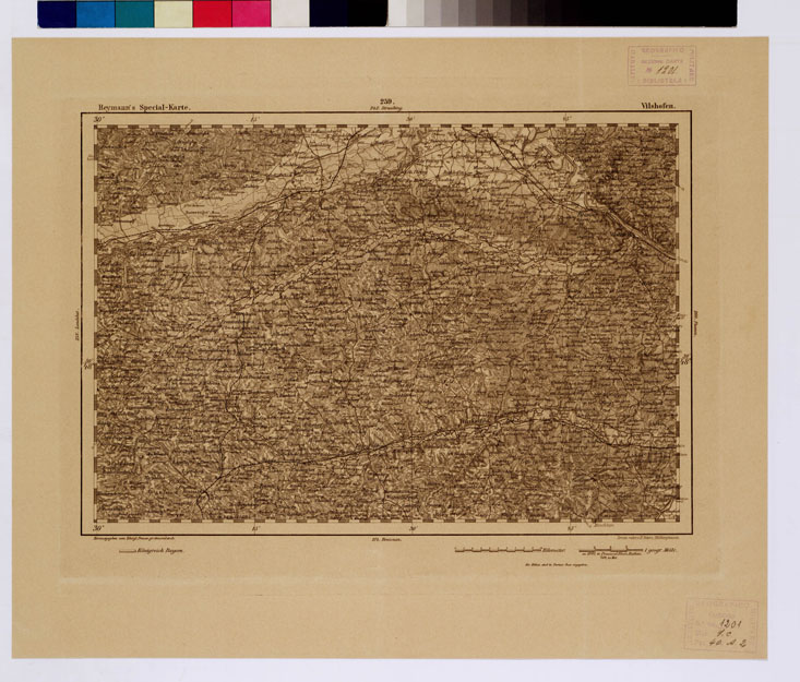 (N:15182) REYMANN'S TOPOGRAPHISCHER SPECIAL KARTE VON MITTEL EUROPA - VILSHOFEN F 259 (B0012363) Carte e stampe antiche: riproduzione a colori su carta (formato A1)
