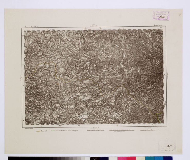 (N:15110) REYMANN'S TOPOGRAPHISCHER SPECIAL KARTE VON MITTEL EUROPA - REMIREMONT F 267 (B0012366) Carte e stampe antiche: riproduzione a colori su carta (formato A1)