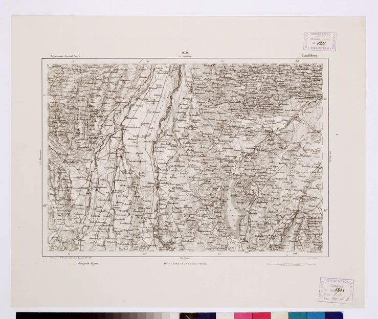 (N:15019) REYMANN'S TOPOGRAPHISCHER SPECIAL KARTE VON MITTEL EUROPA - LANDSBERG F 272 (B0012370) Carte e stampe antiche: riproduzione a colori su carta (formato A1)