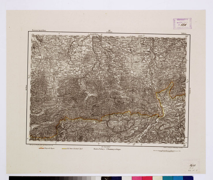 (N:15011) REYMANN'S TOPOGRAPHISCHER SPECIAL KARTE VON MITTEL EUROPA - KUFSTEIN F 287 (B0012378) Carte e stampe antiche: riproduzione a colori su carta (formato A1)