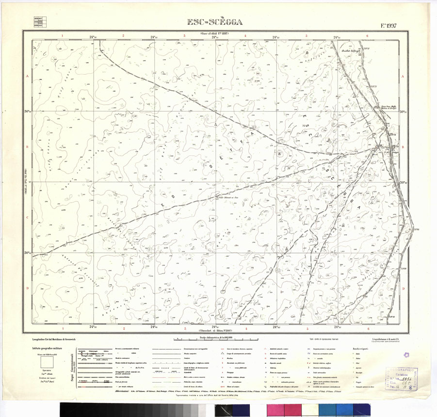 (N:3372) CARTA DELLA LIBIA VARIE EDIZIONI - ESC - SCEGGA Foglio 1997 (B0012452) Carte e stampe antiche: riproduzione a colori su carta (formato A1)