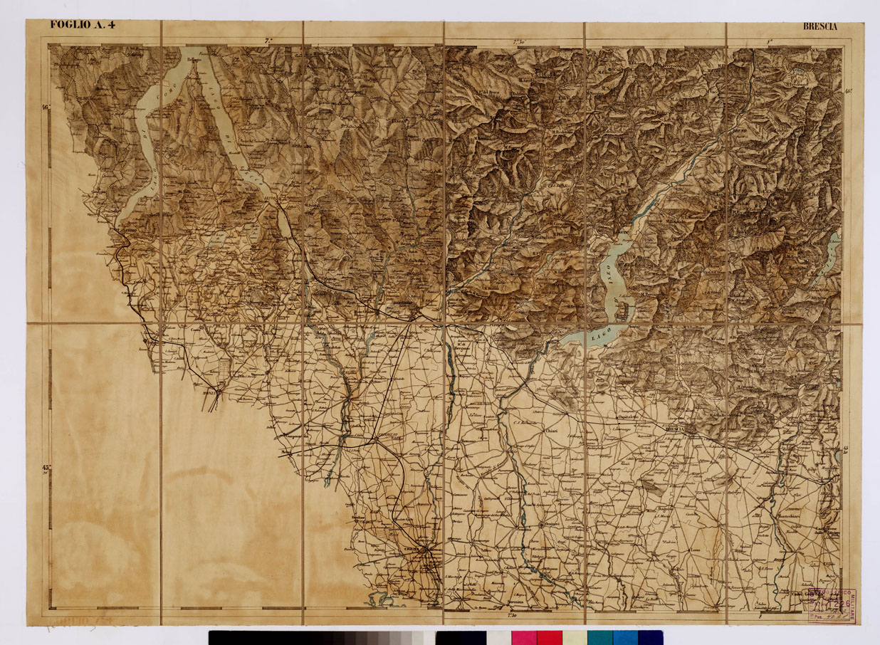 (N:1755) CARTA DEI VERSANTI MERIDIONALI E SETTENTRIONALI DELLE ALPI RETICHE CARNICHE E GIULIE - Foglio A 4 BRESCIA (B0012467) Carte e stampe antiche: riproduzione a colori su carta (formato A1)