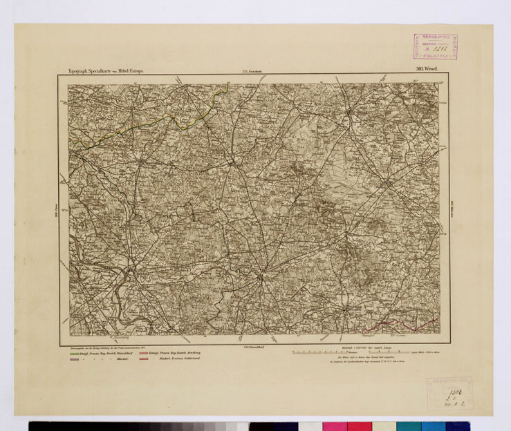 (N:16353) SPECIAL KARTE VON MITTEL EUROPA - WESEL F 301 (B0012555) Carte e stampe antiche: riproduzione a colori su carta (formato A1)