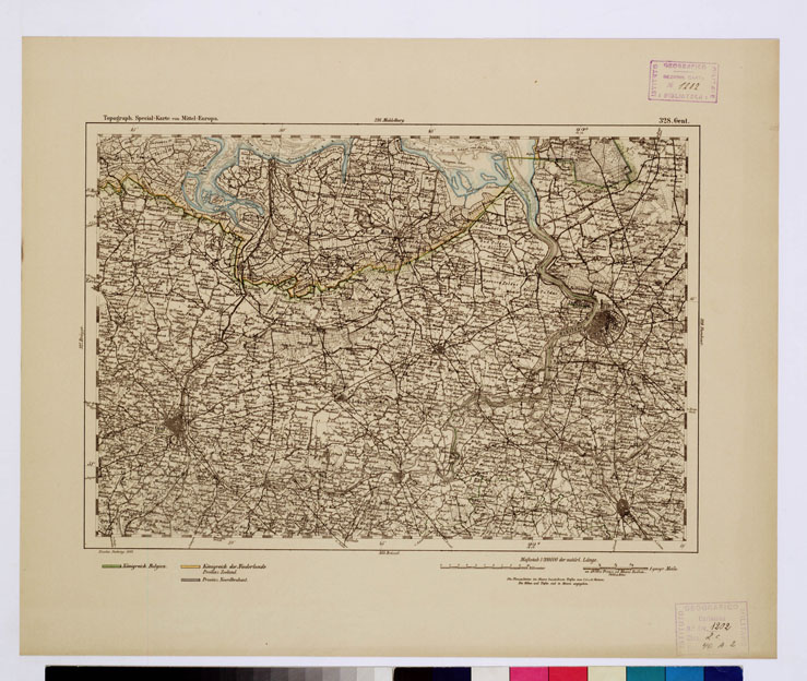 (N:16188) SPECIAL KARTE VON MITTEL EUROPA - GENT F 328 (B0012559) Carte e stampe antiche: riproduzione a colori su carta (formato A1)