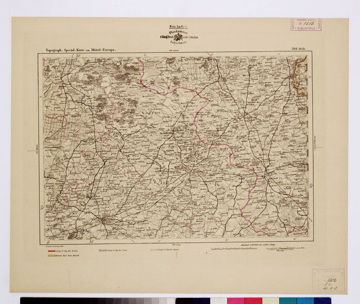 (N:16278) SPECIAL KARTE VON MITTEL EUROPA - OELS F 342 (B0012573) Carte e stampe antiche: riproduzione a colori su carta (formato A1)