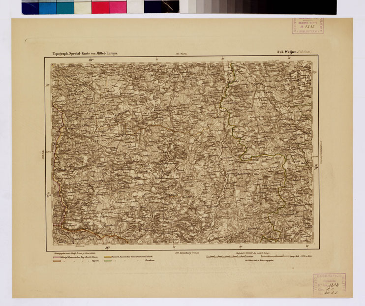 (N:16351) SPECIAL KARTE VON MITTEL EUROPA - WELJUN F 343 (B0012574) Carte e stampe antiche: riproduzione a colori su carta (formato A1)
