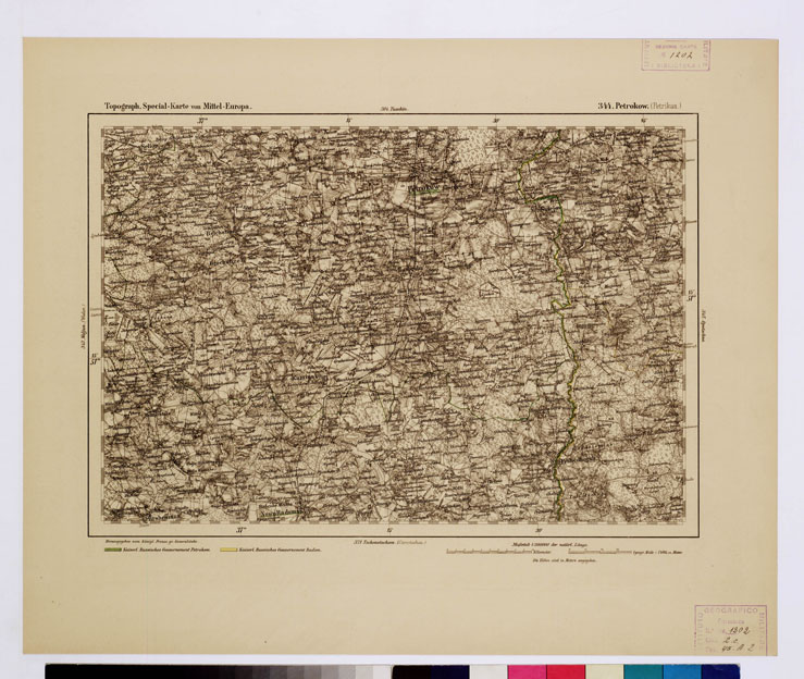 (N:16287) SPECIAL KARTE VON MITTEL EUROPA - PETROKOW F 344 (B0012575) Carte e stampe antiche: riproduzione a colori su carta (formato A1)