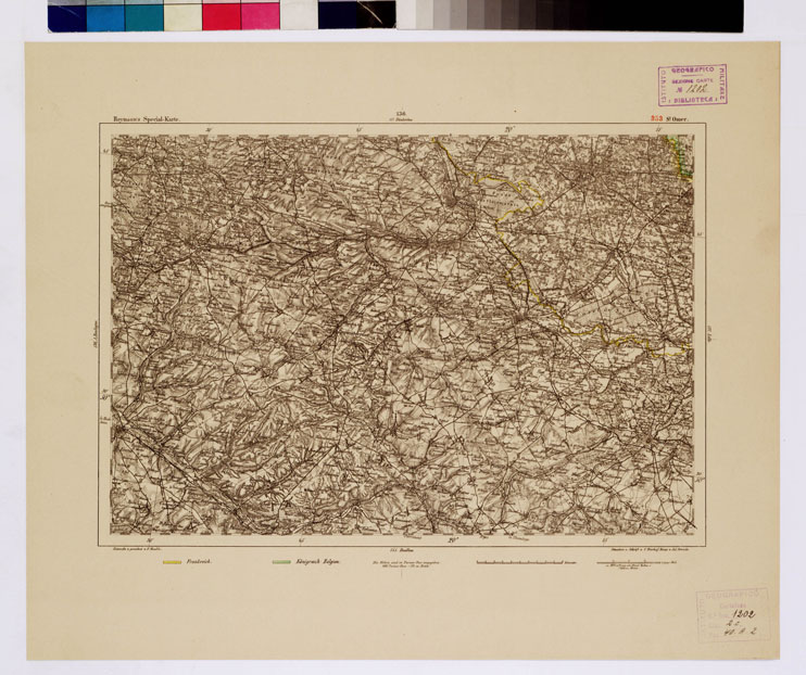 (N:16322) SPECIAL KARTE VON MITTEL EUROPA - ST. OMER F 353 (B0012576) Carte e stampe antiche: riproduzione a colori su carta (formato A1)