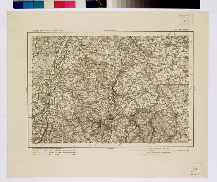 (N:16246) SPECIAL KARTE VON MITTEL EUROPA - MAASTRICHT F 357 (B0012580) Carte e stampe antiche: riproduzione a colori su carta (formato A1)