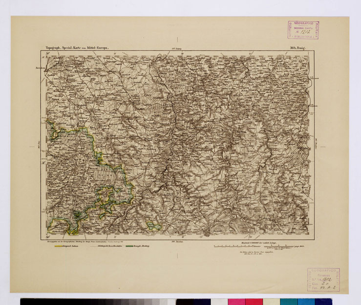 (N:16286) SPECIAL KARTE VON MITTEL EUROPA - PENIG F 364 (B0012587) Carte e stampe antiche: riproduzione a colori su carta (formato A1)