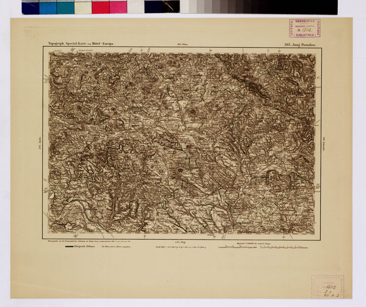 (N:16208) SPECIAL KARTE VON MITTEL EUROPA - JUNG BUNZLAU F 395 (B0012600) Carte e stampe antiche: riproduzione a colori su carta (formato A1)