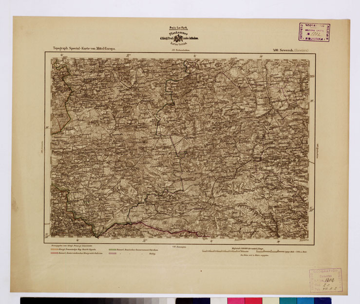(N:16314) SPECIAL KARTE VON MITTEL EUROPA - SEWERSH (SIEWIERZ) F 400 (B0012605) Carte e stampe antiche: riproduzione a colori su carta (formato A1)