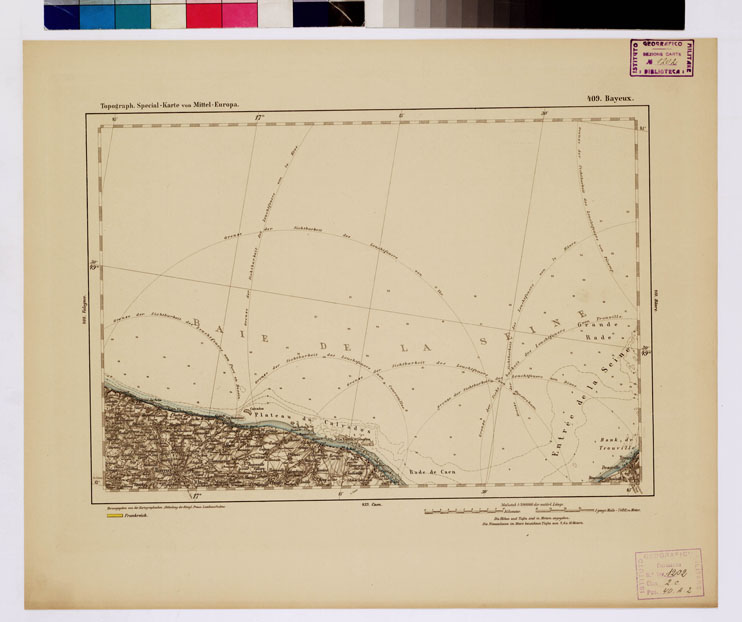 (N:16128) SPECIAL KARTE VON MITTEL EUROPA - BAYEUX F 409 (B0012606) Carte e stampe antiche: riproduzione a colori su carta (formato A1)