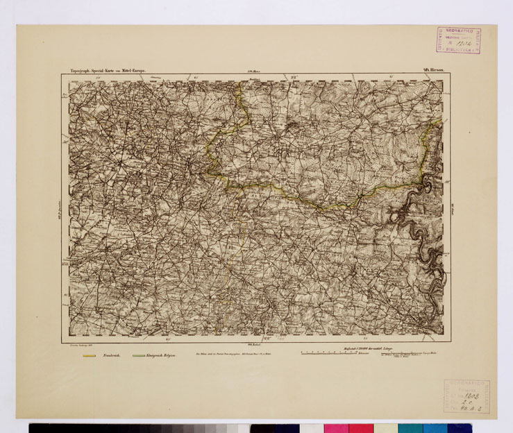 (N:16202) SPECIAL KARTE VON MITTEL EUROPA - HIRSON F 414 (B0012611) Carte e stampe antiche: riproduzione a colori su carta (formato A1)