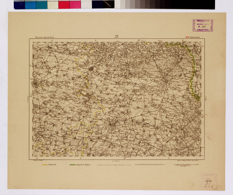 (N:16344) SPECIAL KARTE VON MITTEL EUROPA - VALENCIENNES F 383 (B0012622) Carte e stampe antiche: riproduzione a colori su carta (formato A1)
