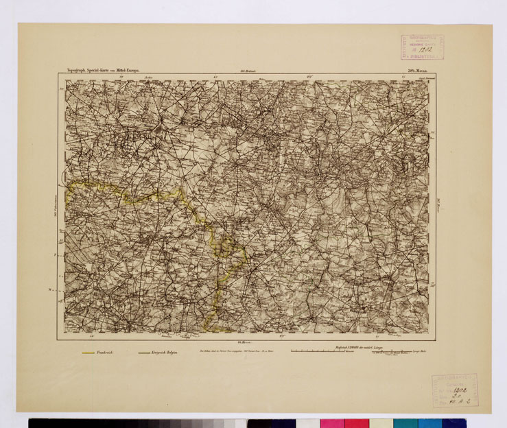 (N:16256) SPECIAL KARTE VON MITTEL EUROPA - MONS F 384 (B0012623) Carte e stampe antiche: riproduzione a colori su carta (formato A1)