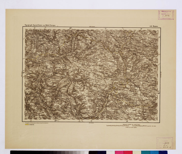 (N:16303) SPECIAL KARTE VON MITTEL EUROPA - ROUEN F 441 (B0012641) Carte e stampe antiche: riproduzione a colori su carta (formato A1)