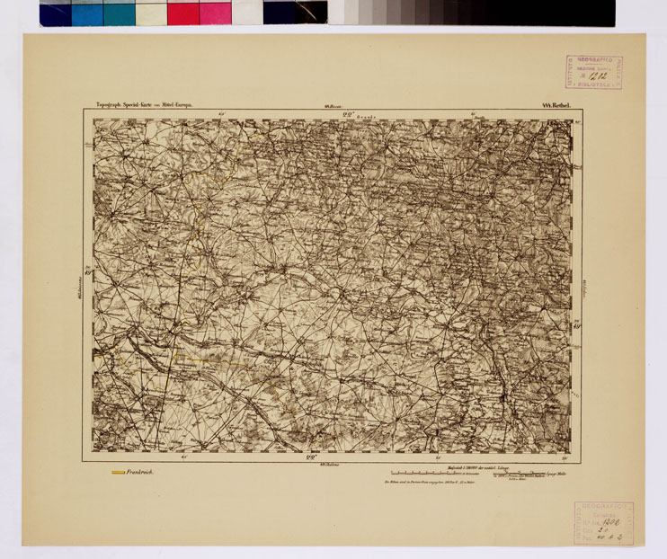(N:16298) SPECIAL KARTE VON MITTEL EUROPA - RETHEL F 444 (B0012644) Carte e stampe antiche: riproduzione a colori su carta (formato A1)