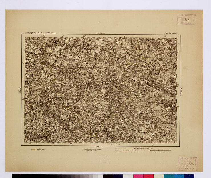 (N:16221) SPECIAL KARTE VON MITTEL EUROPA - LA FERTE' F 473 (B0012665) Carte e stampe antiche: riproduzione a colori su carta (formato A1)