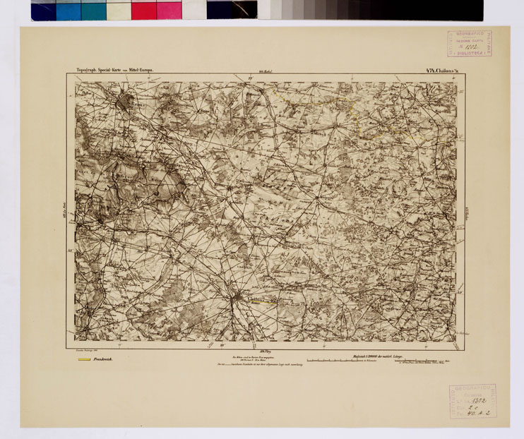 (N:16154) SPECIAL KARTE VON MITTEL EUROPA - CHALONS S.M. F 474 (B0012666) Carte e stampe antiche: riproduzione a colori su carta (formato A1)
