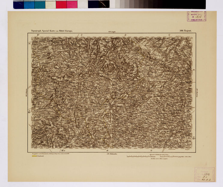 (N:16274) SPECIAL KARTE VON MITTEL EUROPA - NOGENT F 500 (B0012682) Carte e stampe antiche: riproduzione a colori su carta (formato A1)