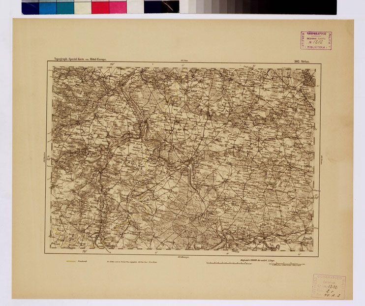 (N:16252) SPECIAL KARTE VON MITTEL EUROPA - MELUN F 502 (B0012684) Carte e stampe antiche: riproduzione a colori su carta (formato A1)