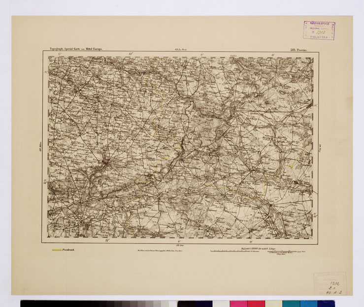 (N:16293) SPECIAL KARTE VON MITTEL EUROPA - PROVINS F 503 (B0012685) Carte e stampe antiche: riproduzione a colori su carta (formato A1)