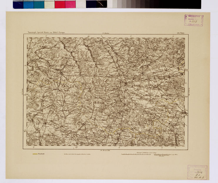 (N:16347) SPECIAL KARTE VON MITTEL EUROPA - VITRY F 504 (B0012686) Carte e stampe antiche: riproduzione a colori su carta (formato A1)