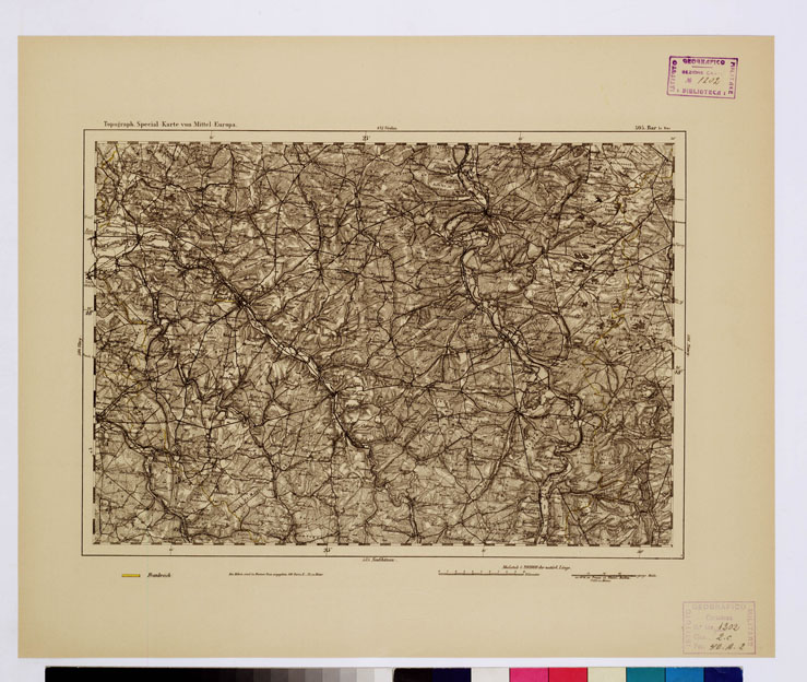(N:16125) SPECIAL KARTE VON MITTEL EUROPA - BAR LE DUE F 505 (B0012687) Carte e stampe antiche: riproduzione a colori su carta (formato A1)