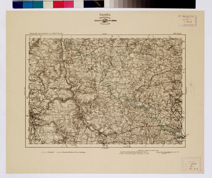 (N:16265) SPECIAL KARTE VON MITTEL EUROPA - NANCY F 506 (B0012688) Carte e stampe antiche: riproduzione a colori su carta (formato A1)