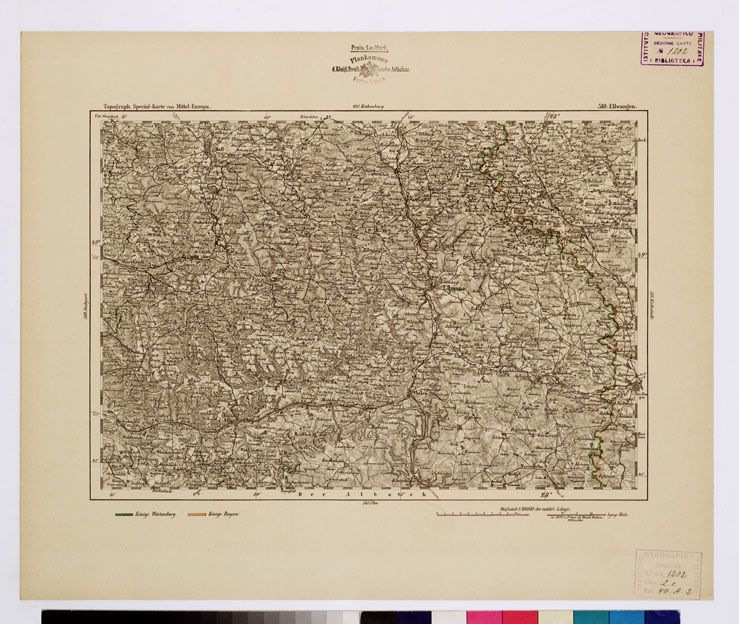 (N:16179) SPECIAL KARTE VON MITTEL EUROPA - EICHSTADT F 511 (B0012693) Carte e stampe antiche: riproduzione a colori su carta (formato A1)