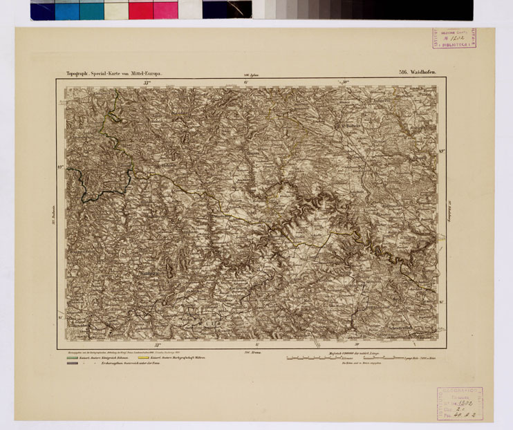 (N:16348) SPECIAL KARTE VON MITTEL EUROPA - WAIDHOFEN F 516 (B0012698) Carte e stampe antiche: riproduzione a colori su carta (formato A1)