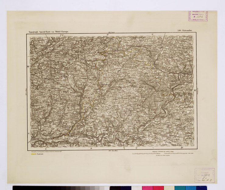 (N:16159) SPECIAL KARTE VON MITTEL EUROPA - CHATEAUDUN F 530 (B0012703) Carte e stampe antiche: riproduzione a colori su carta (formato A1)