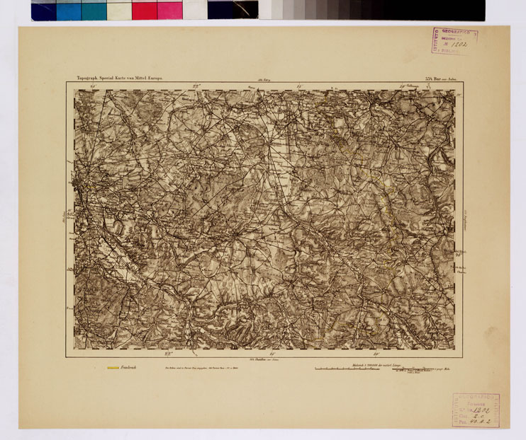 (N:16126) SPECIAL KARTE VON MITTEL EUROPA - BAR SUR AUBE F 534 (B0012706) Carte e stampe antiche: riproduzione a colori su carta (formato A1)