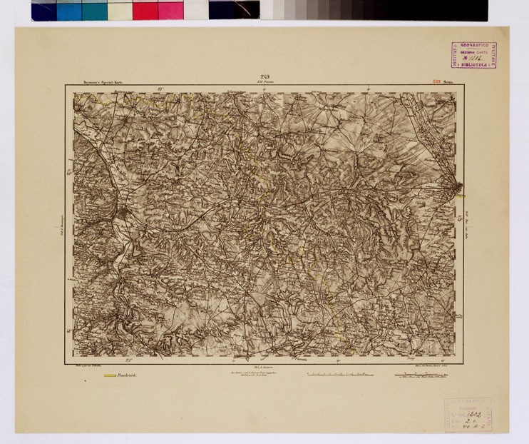 (N:16313) SPECIAL KARTE VON MITTEL EUROPA - SENS F 533 (B0012710) Carte e stampe antiche: riproduzione a colori su carta (formato A1)