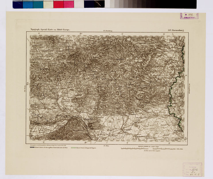(N:16215) SPECIAL KARTE VON MITTEL EUROPA - KORNEUBURG F 547 (B0012720) Carte e stampe antiche: riproduzione a colori su carta (formato A1)