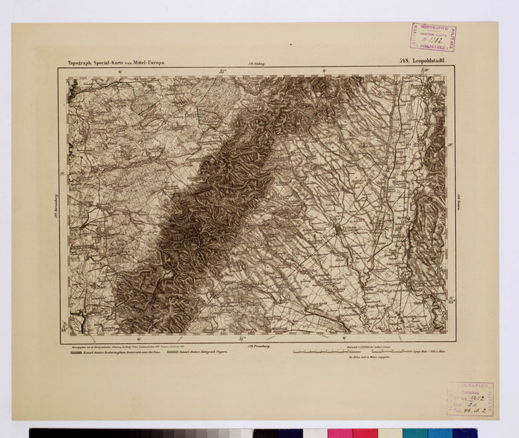 (N:16233) SPECIAL KARTE VON MITTEL EUROPA - LEOPOLDSTADTL F 548 (B0012721) Carte e stampe antiche: riproduzione a colori su carta (formato A1)