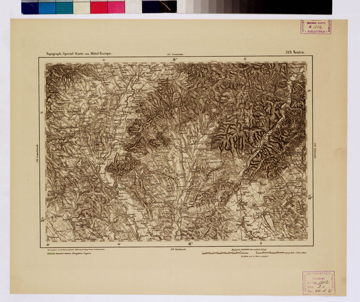 (N:16271) SPECIAL KARTE VON MITTEL EUROPA - NEUTRA F 549 (B0012722) Carte e stampe antiche: riproduzione a colori su carta (formato A1)