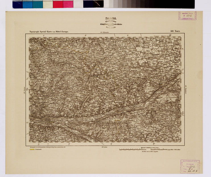 (N:16335) SPECIAL KARTE VON MITTEL EUROPA - TOURS F 560 (B0012724) Carte e stampe antiche: riproduzione a colori su carta (formato A1)