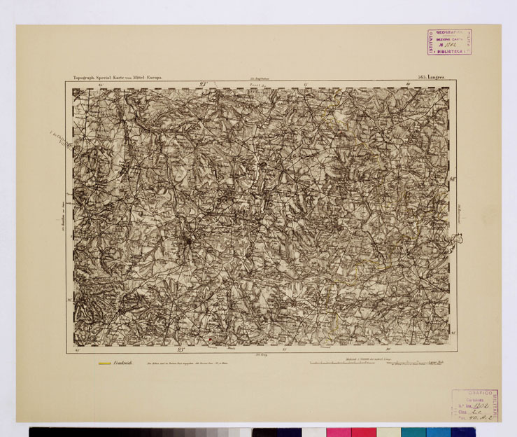 (N:16226) SPECIAL KARTE VON MITTEL EUROPA - LANGRES F 565 (B0012729) Carte e stampe antiche: riproduzione a colori su carta (formato A1)