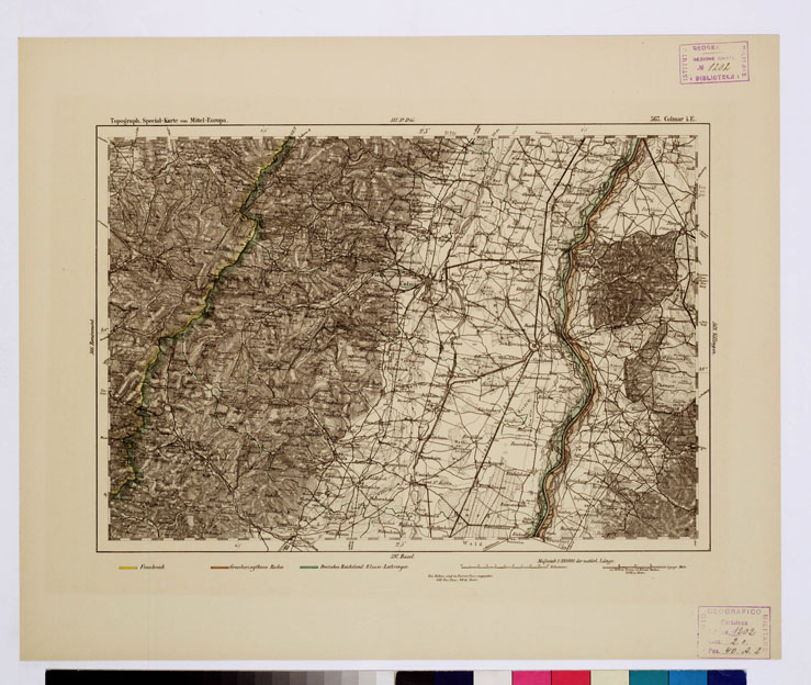 (N:16166) SPECIAL KARTE VON MITTEL EUROPA - COLMAR I.E. F 567 (B0012731) Carte e stampe antiche: riproduzione a colori su carta (formato A1)