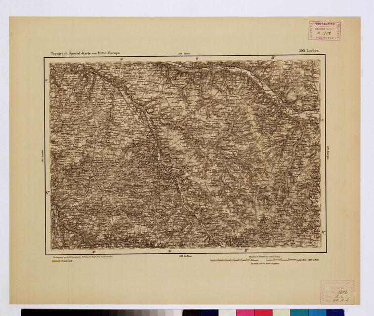 (N:16238) SPECIAL KARTE VON MITTEL EUROPA - LOCHES F 590 (B0012746) Carte e stampe antiche: riproduzione a colori su carta (formato A1)